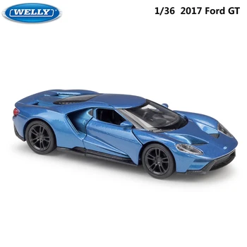 WELLY Diecast 1:36 2017 Ford GT Similator Sportinis Automobilis Automobilio Modelis, Automobilio Traukti Atgal Metalų Lydinio, Žaislas Automobilis Vaikams Dovanų Kolekcija