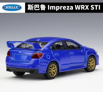 Welly Diecast 1:36 Subaru Impreza WRX STI Automobilių Sporto Traukti Atgal, Automobilių Street Racing Modelio Automobilių Metalo Lydinio, Žaislas Automobilis Vaikas Dovanos