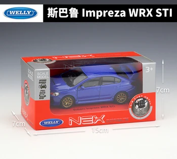 Welly Diecast 1:36 Subaru Impreza WRX STI Automobilių Sporto Traukti Atgal, Automobilių Street Racing Modelio Automobilių Metalo Lydinio, Žaislas Automobilis Vaikas Dovanos