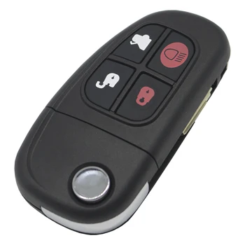 WhatsKey 4 Mygtuką Nuotolinio 315/433Mhz 4D60 Chip Kontrolės Klavišą Flip Jaguar X-Type, S-Type 1999-2009 m. XF XJ XE XJR FO21 Pūko Peilis