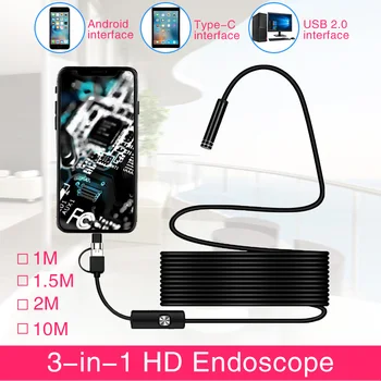Wifi Endoskopą Kamera HD USB, Android Endoskopą Vandeniui 6 LED Borescope Tikrinimo Kamera Endoskopą, Skirta 