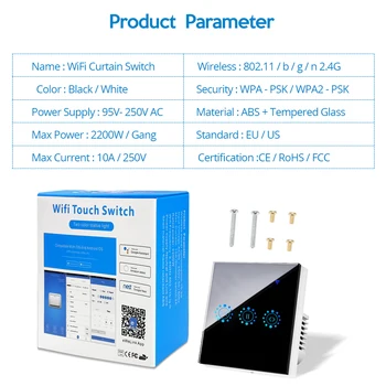 WiFi Roller Užrakto Jungiklį, WiFi, Užuolaidos, Žaliuzės Touch Switch Valdymo Garažo vartai Ewelink APP Valdymas Balsu Alexa 