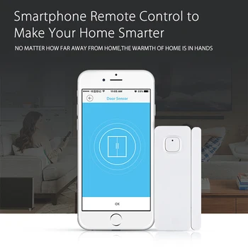 WiFi Smart Durų/Langų Jutiklis PROGRAMĖLĖS Pranešimas Įspėjimai Namų Signalizacijos Saugumo Jutiklis, Suderinamas Su Alexa 