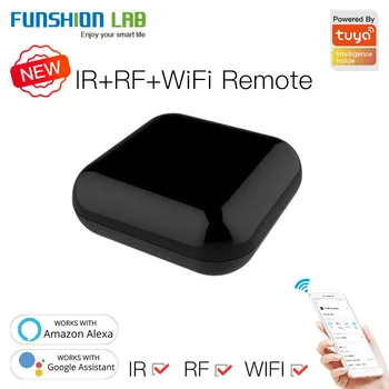 WiFi Smart RF+IR Universalus Nuotolinio valdymo pultelis RF Prietaisai Prietaisai Tuya Smart Gyvenimo Programėlė Balsas Valdyti per Alexa 