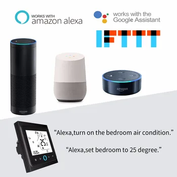 WiFi Smart Termostatas Temperatūros Reguliatorius Šiltas Grindų Elektrinis Grindinis Šildymas Tuya APP Darbai Alexa Echo 