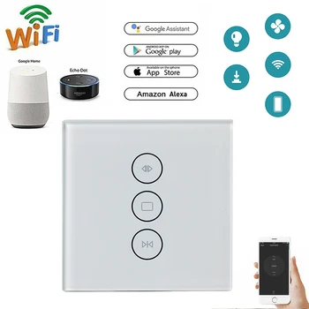 WiFi Smart Užuolaidų Jungiklio, Smart Gyvenimo Tuya Elektros Variklio Užuolaidų Aklas Roller Užrakto ES/JAV Veikia su Alexa Smart Home