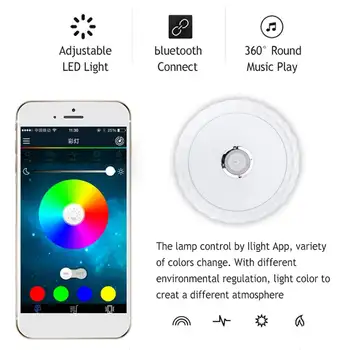 Wifi Šiuolaikinės RGB Muzikos Led Lubų Šviesos Lempa 36W 72W RGB Wifi&APP 