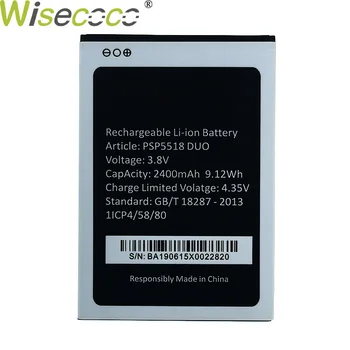 Wisecoco 10vnt Naujas Originalus 2400mAh PSP5518 DUO Baterija Prestigio Muze X5 X 5 Lte Mobiliojo Telefono Aukštos Kokybės +Sekimo Numerį