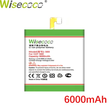WISECOCO 6000mAh S 60 Baterijos KAČIŲ S60 Mobiliųjų Telefonų Sandėlyje Aukštos Kokybės Baterija+Sekimo Numerį