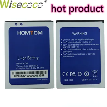 WISECOCO Naujas Originalus 3000mAh Baterija Homtom HT16 HT 16 Pro Smart Mobilųjį telefoną laikant Su Sekimo Numerį