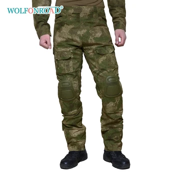 WOLFONROAD Vyrų Karinės Kelnių, Apsaugoti antkelius Taktinis Krovinių Kovoti Kelnes Armijos Kareivis Žalios Kelnės Pėsčiųjų Kelnės Vyrams