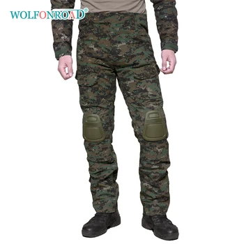 WOLFONROAD Vyrų Karinės Kelnių, Apsaugoti antkelius Taktinis Krovinių Kovoti Kelnes Armijos Kareivis Žalios Kelnės Pėsčiųjų Kelnės Vyrams