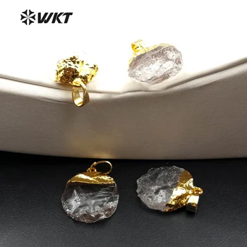 WT-P1230 Didmeninės bižuterijos Co Co riešutų kristalų pakabukas Aukštos kokybės vaisių kristalinis kvarcas su aukso electroplate moterys dovana