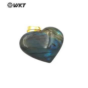 WT-P1506 Nuostabios gamtos šviesus labradoras pakabukas širdies formos lady mados širdies akmens pakabukas