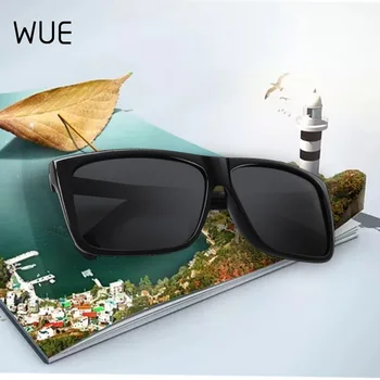 WUE naujas mados vyriški poliarizuoti akiniai nuo saulės juoda stačiakampio formos akiniai nuo saulės veidrodis vairavimo akinius vyrams cool classic