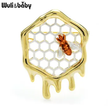 Wuli&baby Naujas Dizainas Bičių Korio Sagės Emalio Vabzdžių Šalies Priežastinis Sagės, Segtukai, Dovanos