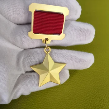 WW2 antrojo pasaulinio KARO Sovietų Aukso Žvaigždė Medallion Metalo Ženklelis Stalino Sovietų Sąjungos Star