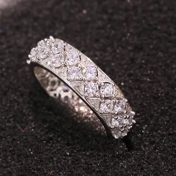 WYJZY Moterų grupei AAA cirkonis žvaigždėtą žiedas Paryžiaus mados šaliai, papuošalai, moteriški klasikiniai jubiliejų dovana atsitiktinis suknelė žiedas