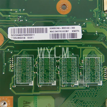 X540YA E2-7110 CPU, 2GB RAM mainboard REV 3.0 ASUS X540Y X540YA nešiojamas plokštė 90NB0C10-R00010 Nemokamas Pristatymas