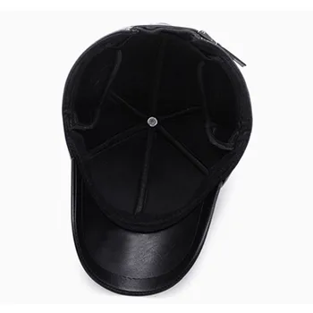 XdanqinX Vyrų Žiemos Earmuffs Skrybėlę Reguliuojamo Dydžio Šiltų kepuraičių Vyrų Aukštos Kokybės PU Prekės Tėtis Skrybėlės Kaulų Snapback Cap