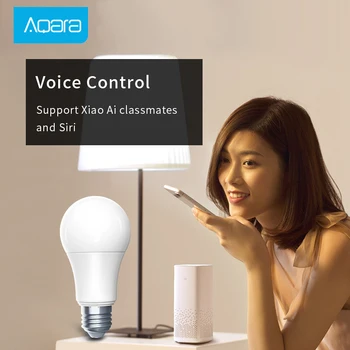 Xiaomi Aqara Smart lemputė Reguliuojamas Spalvos Temperatūra Naktį LED Lemputė 9W 806lum Lempa Mi Home App Dirbti Su Aqara Hub Vartai