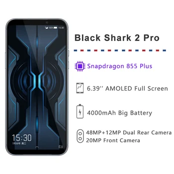 Xiaomi Black Shark 2 Pro 256 gb 12 gb Žaidimų Mobiliojo Telefono Snapdragon 855 Plus 