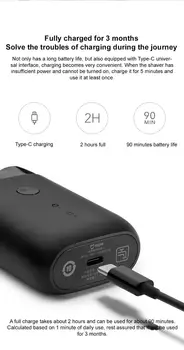 Xiaomi Mijia Elektrinį skustuvą, Dvigubo Slankiojo Vadovas USB Įkrovimo Warterproof Mi Skustuvai Vyrams Barzda, Ūsai viso Kūno