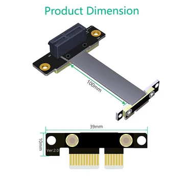 XT-XINTE PCI-E PCI Express 36PIN 1X ilgiklis Auksu Dual Vertikaliai 90 Laipsnių už 1U 2U ATX/BTX Važiuoklės PC