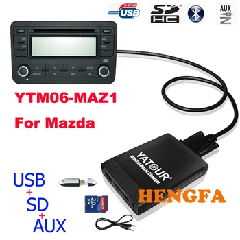 Yatour Automobilių Skaitmeninės Muzikos Keitiklis USB MP3 AUX adapteris Mazda 3/5/6 Miata/MX5 MPV 2003-2008 m yt-m06 Garso Automobilinis MP3 Grotuvas