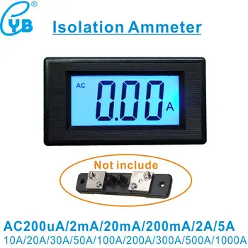 YB5135DI AC Micro Ammeter Ammeter Atskirai Metrų AC 200mA 2A 10A 50A 100A 300A 500A LED Skaitmeninės Srovės Matuoklis Amp Panel Meter