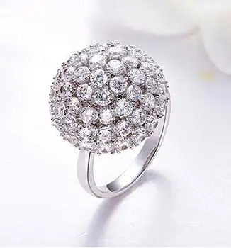 YBB31 S925 Sterlingas Sidabro Žiedas lady žiedas cirkonis vestuvių žiedas vestuvinis gimtadienio dovana