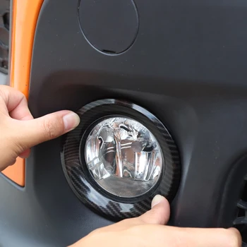 YCCPAUTO 2vnt ABS Priekiniai Rūko žibintų Apdailos Rėmelis Padengti Jeep Renegade 2019 Automobilio Išorės Apdailos Lipdukas Anglies Pluošto