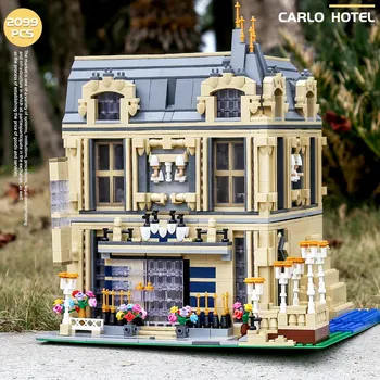 Yeshin 0927 Streetview Namo Statybos SS Carlo Hotel Modelio Blokai Juokinga Asamblėjos Plytų Žaislai Vaikams Kalėdų Dovanos