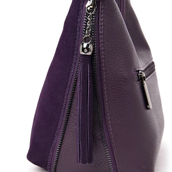 YILIAN moterų maišelį 2020 Naujas moterų maišą mados universalus odinis kibirą, maišą elnių odos, suede viena-pečių maišą įstrižainės kryžiaus krepšys