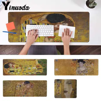 Yinuoda Paprastos Konstrukcijos kiss Gustav Klimt Guma Pelės Patvarus Darbalaukio Kilimėlis žaidimų Kilimėlis PC Laptop Notebook