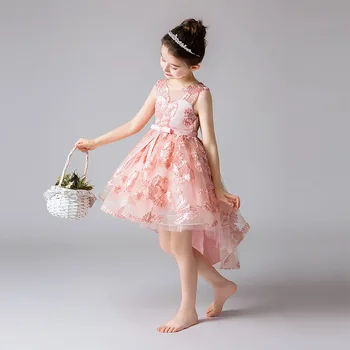 Yoliyolei Mergaičių Suknelė Elegantiškas Princesė, Vaikams, Suknelės aplikacijos Kostiumas Vaikams Rožinės spalvos Drabužius Malabaro Vestuves Vestidos