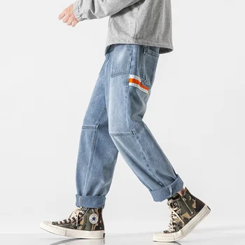 YOYOO naujų rudens vyrų drabužių medvilnės vyrų džinsai negabaritinių streetwear baggy jeans atsitiktinis palaidų jean vyrų krovinių kelnės vyrams vyras