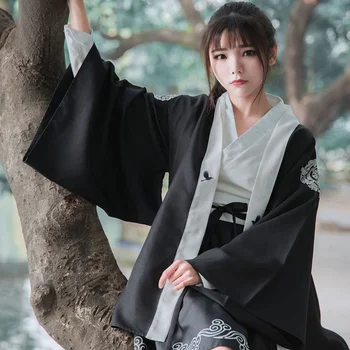 Yukata moterų kimonos moteris 2018 Japonų kimono tradicinę suknelę, obi haori Japonijos cosplay apranga kostiumas geiša TA507