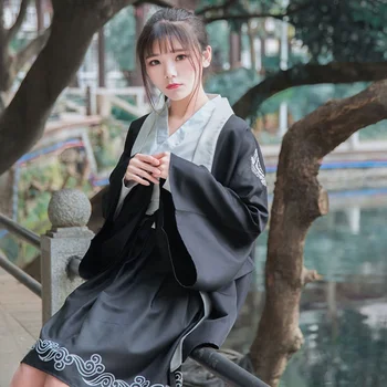 Yukata moterų kimonos moteris 2018 Japonų kimono tradicinę suknelę, obi haori Japonijos cosplay apranga kostiumas geiša TA507