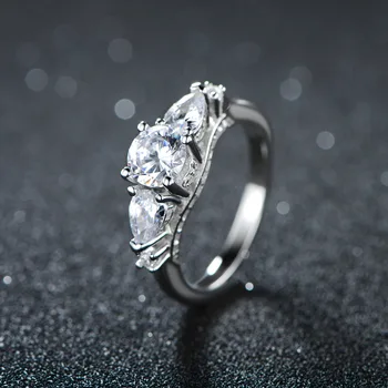 YVV57 925 Sterlingas Sidabro Žiedas Rinkinys su cirkono moterų žiedas pasiūlymą vestuvinis žiedas