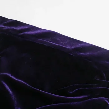 ZA Nauji Aukštos Juosmens Ponios Plisuotas Sijonas, Aksomo, Elegantiškas Retro Violetinė Wrap Maxi Sijonas Padalinta Rudens Žiemos Faldas Moterų 2020 m.