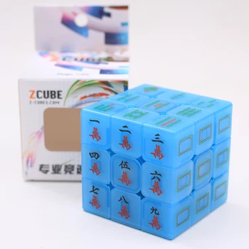 ZCUBE Mahjong 3x3x3 Greitis Magija Kubeliai Įspūdį 3x3 Cubo Magico Švietimo Vaikai, Vaikams, Dovanų Žaislų Suaugusiems