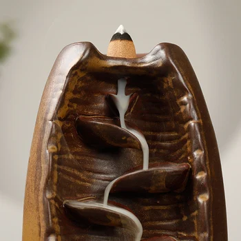 Zen Upių, Kalnų, Upių Rankdarbių Smilkalų Laikiklis Kolektyvinio Keramikos Moliuskui Krioklys Dūmų Smilkalų Degiklis Namų Dekoro FAS6