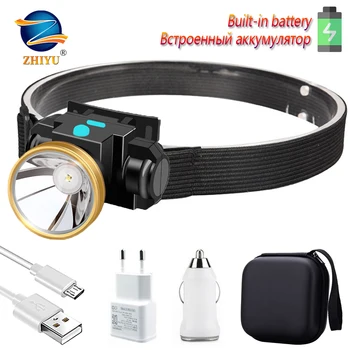 ZHIYU XPE Nešiojamas Mini LED Žibintai Built-in USB Įkrovimo 18650 Baterija Medžioklės/Žvejybos/Kempingas Žibintų LED Vandeniui