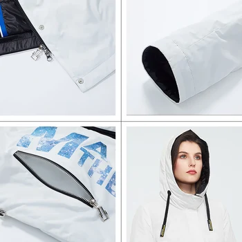 ZIAI 2020 m. Moterų ilgi šviesiai rausvos tranšėjos paltai pavasario medvilnės mados apsiaustą su gobtuvu Laišką dizaino merginos outwear ZM-3021