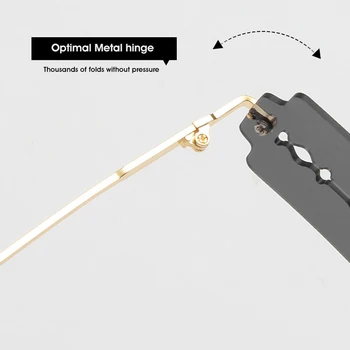 Zilead 2020 Frameless Metalo Akiniai Nuo Saulės Akinių Rėmo Metalo Lanksto Minkšta Nosis Pad Mados Patogus Unisex