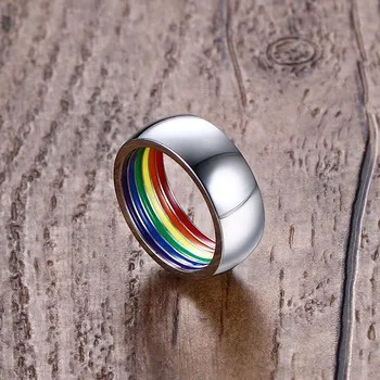 ZORCVENS 2020 Naujas Rainbow Žiedai, Nerūdijančio Plieno Vestuves Papuošalai Moterims