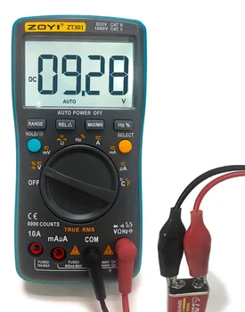 ZOYI ZT301 Elektros Kišeninis Skaitmeninis Matuoklis Multimetras 8000 Skaičiuoja Auto Diapazonas Temperatūros Matavimo Skaitmeninis Multimetras