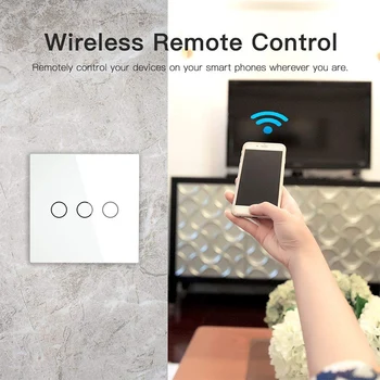 ZUCZUG Wifi Smart Šviesos Jungiklis Sienos Jutiklinis Ekranas 1 2 3 Gauja Balso Kontrolės Laikas Pereiti Suderinama Su Alexa 