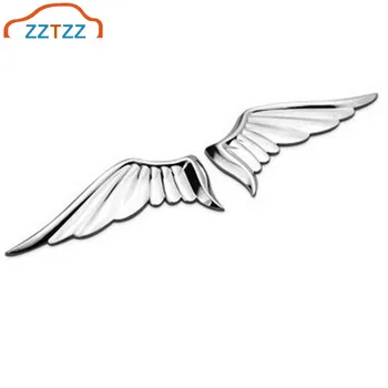 ZZTZZ 3D Metalo Angelo sparnu Automobilių Lipdukas Logotipas Ženklelis Universaliųjų Automobilių Moto Nuoma Dekoratyviniai Aksesuarai